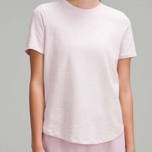 Lululemon athletica Women's Short Sleeve Crew Neck Tee in Light Pink medium